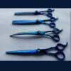 4 Pcs Dog/pet Grooming Shears/Scissors Blue Set