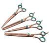 Professional 4 Pieces Dog/Pet Grooming Shears Set Rose Gold