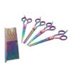 Professional 4 Pieces Multi Color Dog/Pet Grooming Shears Set With Steel Comb