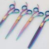 Professional 4 Pieces Rainbow Color Dog/Pet Grooming Shears Set