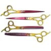 Professional 4 Pieces  Two Tone Dog/Pet Grooming Shears Set